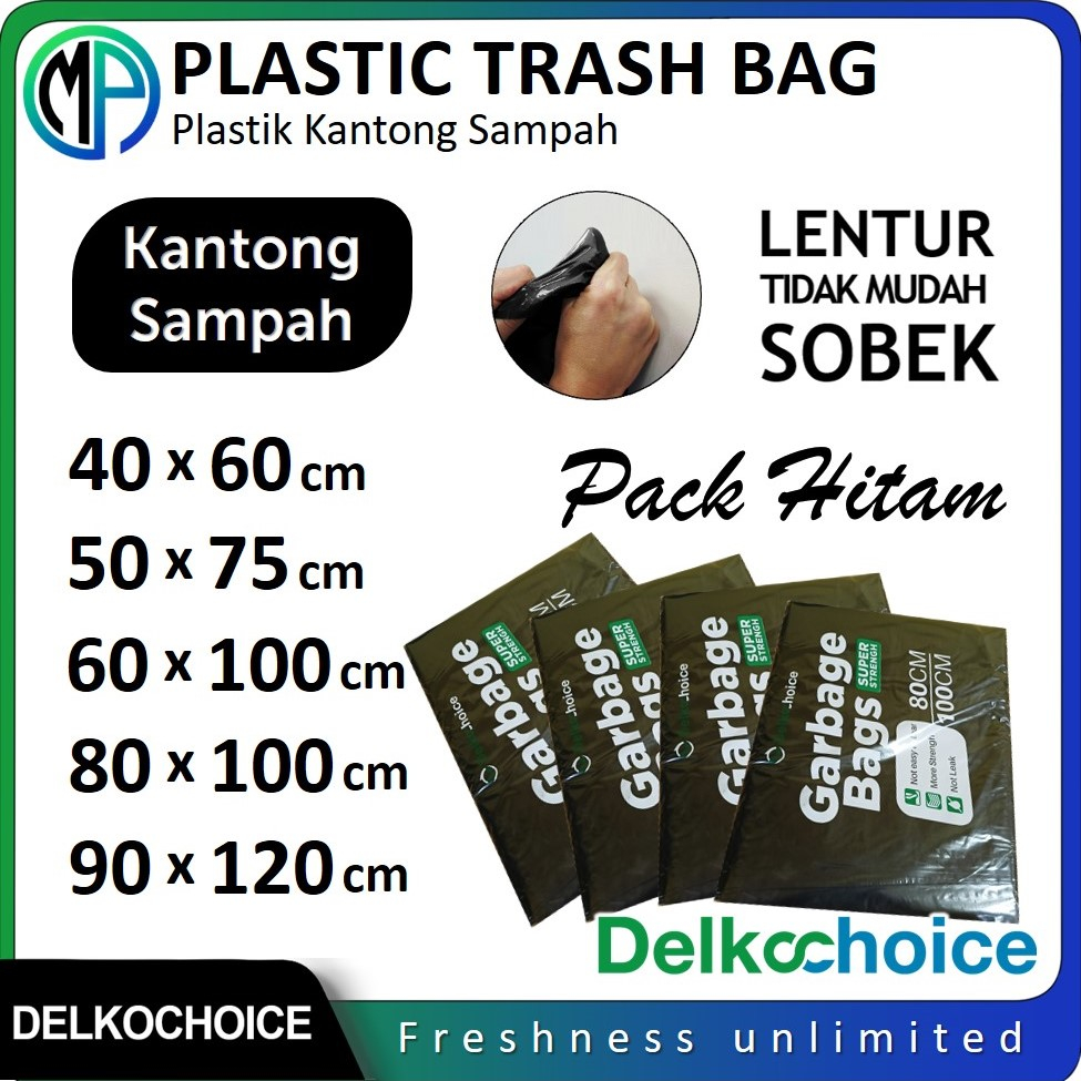 Jual Kantong Kresek Plastik Sampah Per Pack Plastic Trash Bag Garbage Bags Kresek Hitam 9451