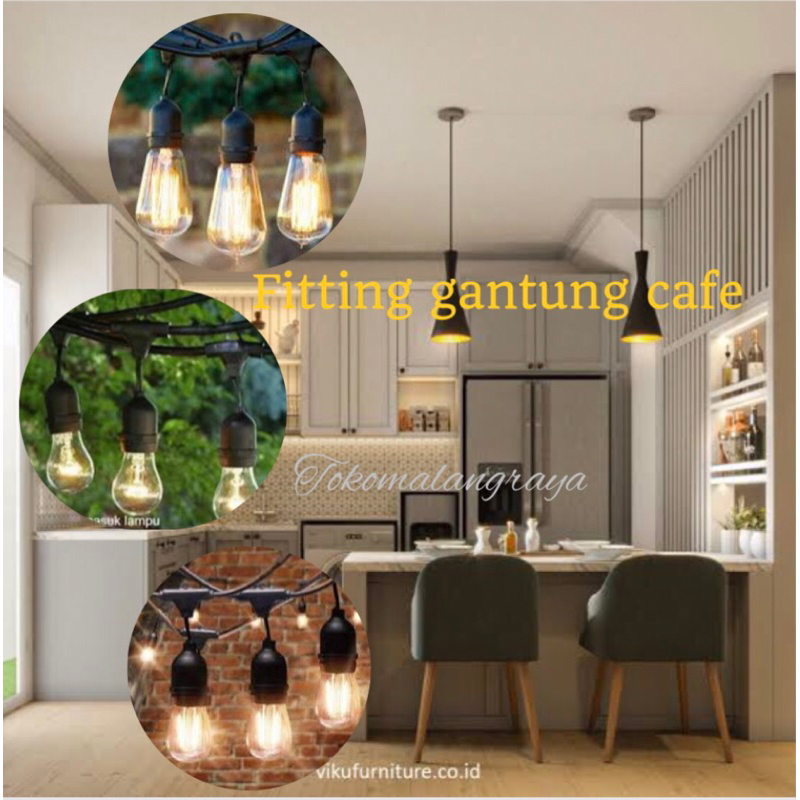 Jual kabel fitting gantung cafe/kabel fitting gantung outdoor/fitting ...