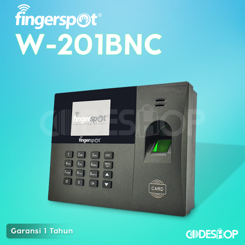 Jual Mesin Absensi Fingerspot Neo W 201 Bnc W201 Shopee Indonesia