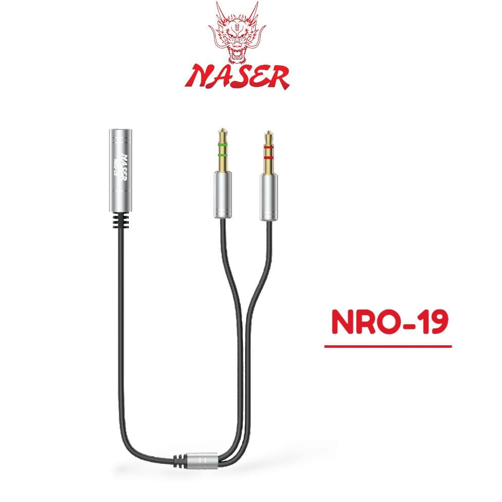 Jual NASER KABEL AUX TO JACK NRO19 / Kabel Aux to Jack Mic & Jack