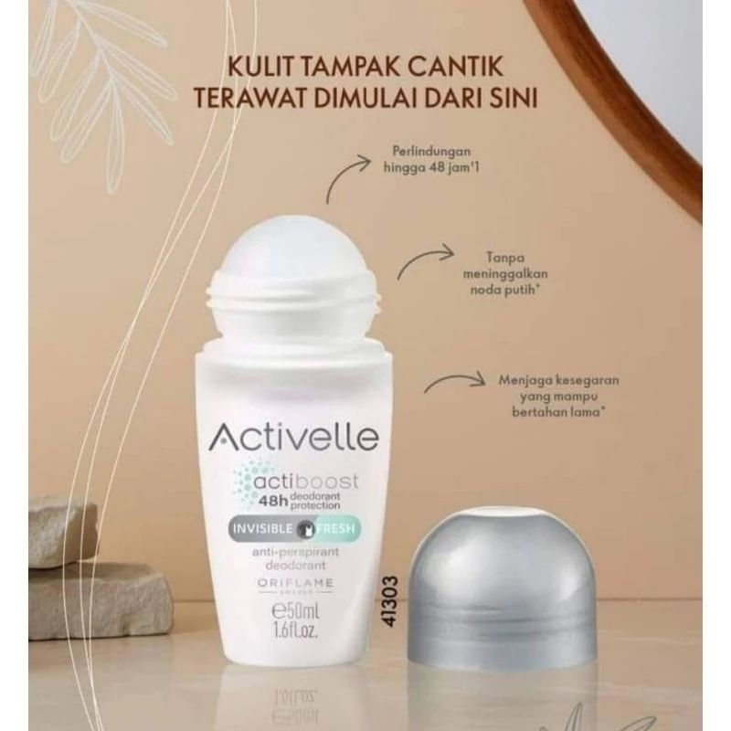 Jual 41303 Deodorant Activelle Invisible Fresh APD Roll-On | Shopee ...
