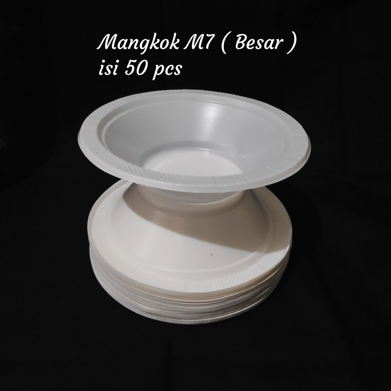 Jual Mangkok Plastik M7 Mangkuk Plastik Isi 50pcs Shopee Indonesia