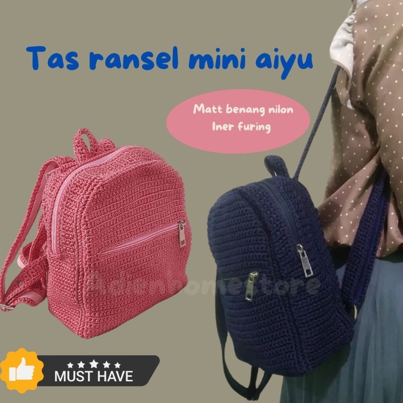 Jual Alika Bag - Tas Ransel Mini Wanita Gambar Bunga Kasual Tas