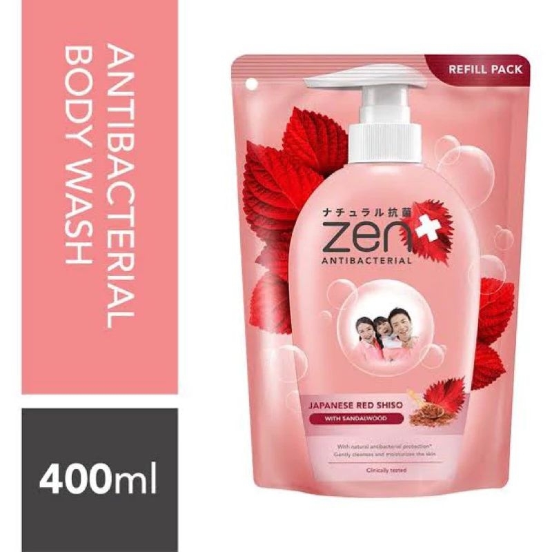 Jual ZEN Antibacterial Bodywash Japanese Red Shiso 400ml Shopee Indonesia