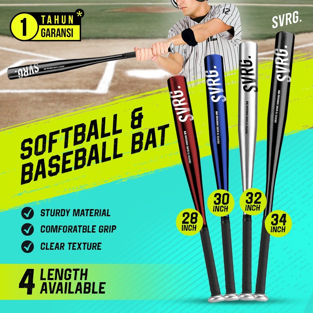 Jual SVRG. Alumunium Baseball Bat 28 34 Inch Baseball Stick