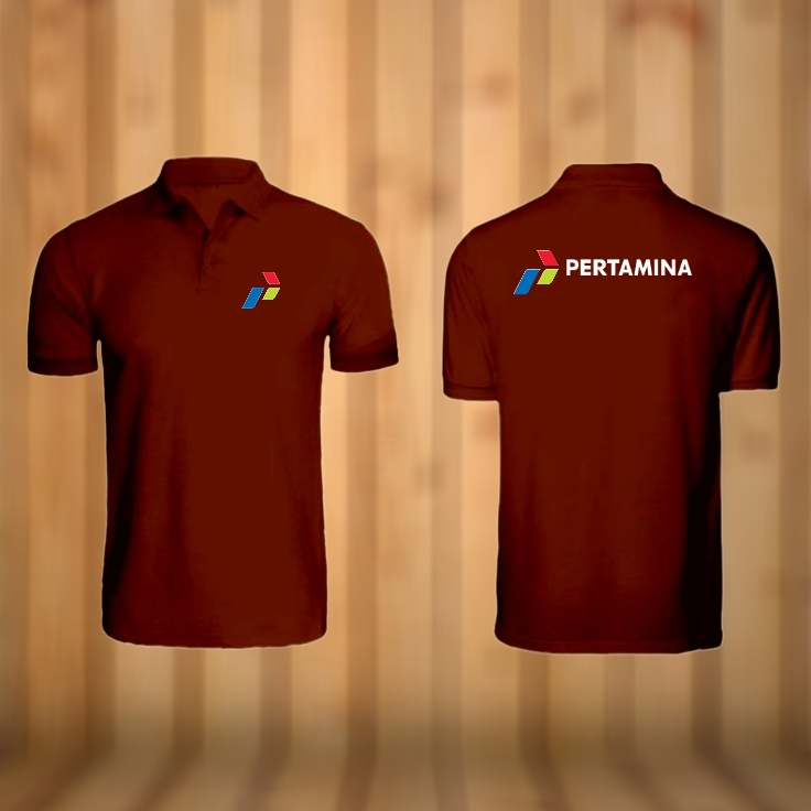 Jual Baju Kaos Poloshirt Sablonan Pertamina Baju Kaos Kerah Sablonan Pertamina Kos Poloshirt