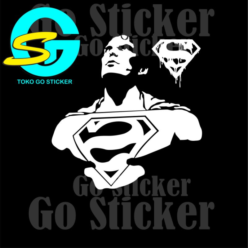 Jual sticker superman, cutting sticker superman | Shopee Indonesia