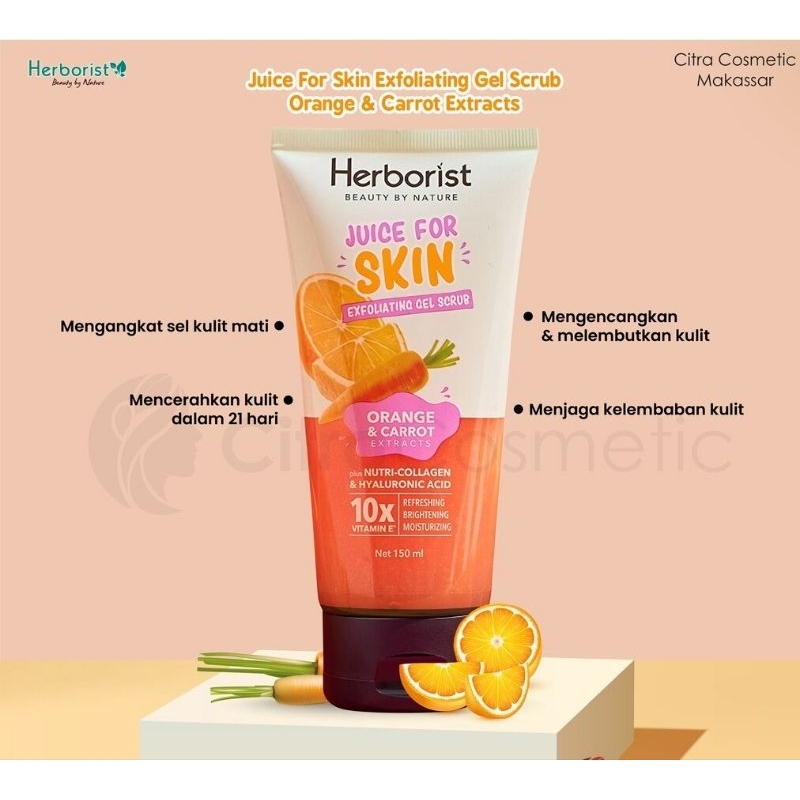 Jual Herborist Juice For Skin Exfoliating Gel Scrub 150ml Shopee