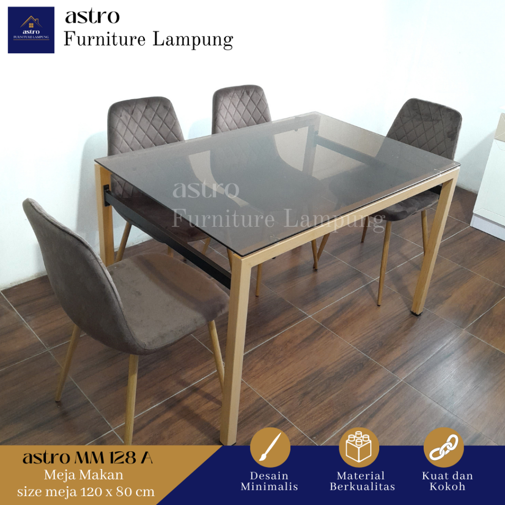 Jual Meja Makan 4 Kursi Warna Coklat Berkualitas | Shopee Indonesia