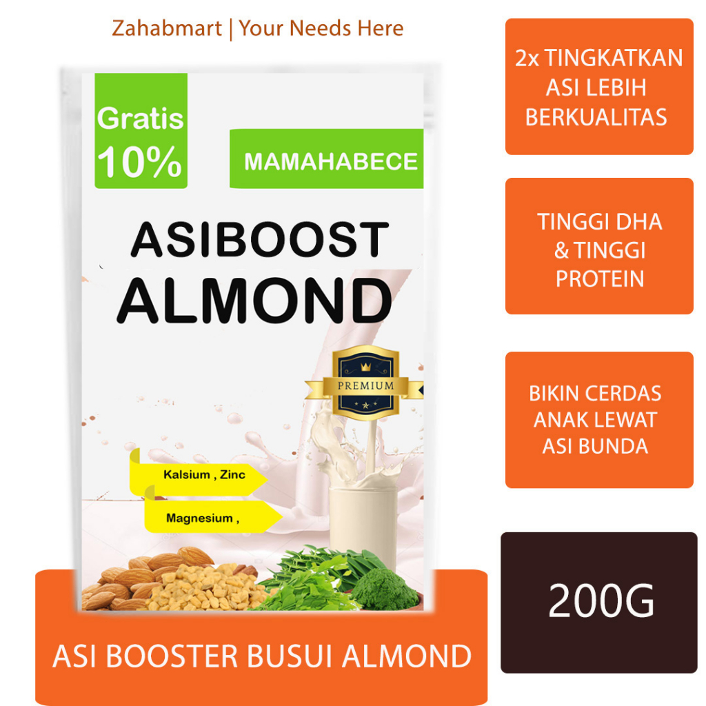 Jual Susu Almond Milk Pelancar Asi Booster Susu Ibu Menyusui Asi ...