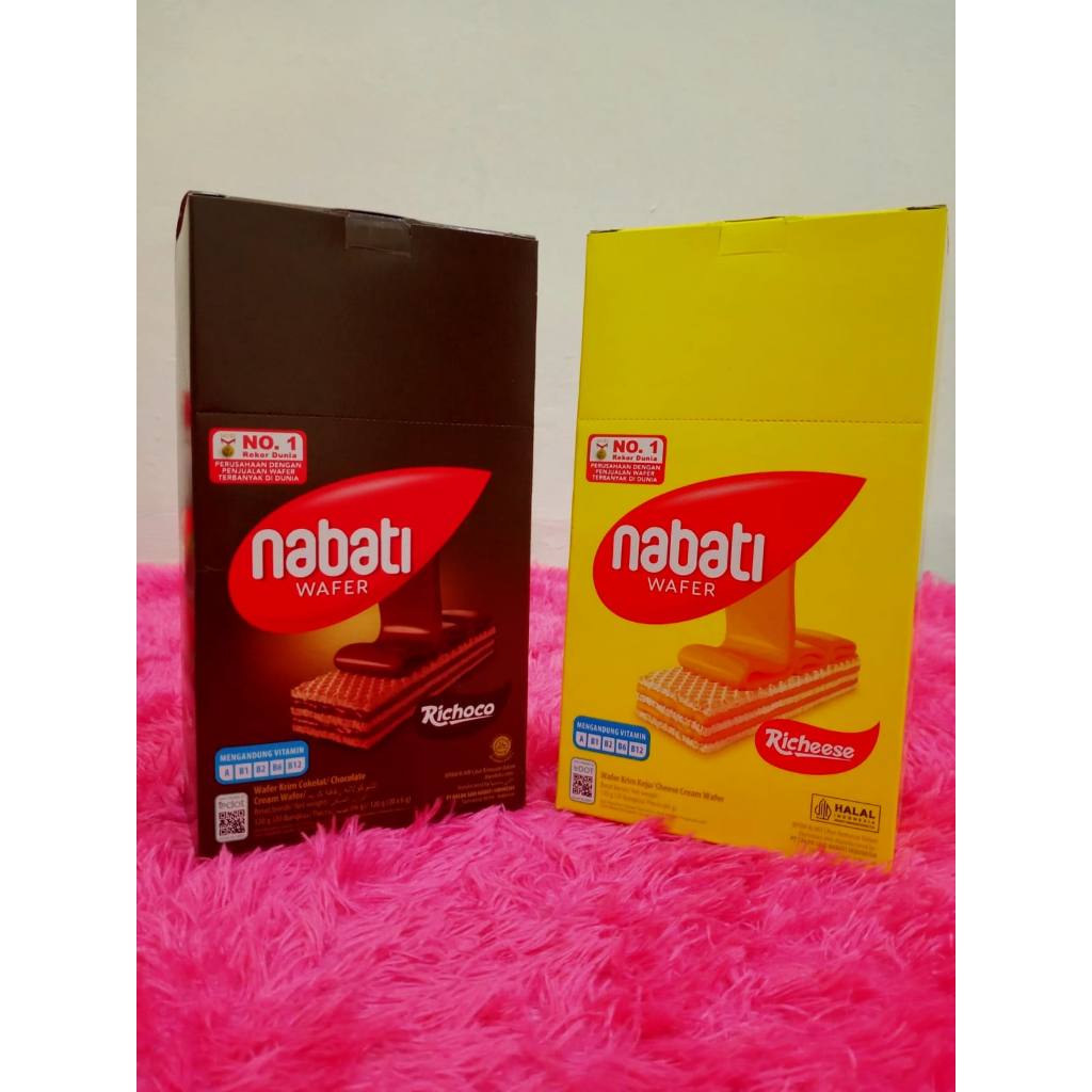 Jual Richeese NABATI Wafer Keju Coklat BOX isi 20 pcs x 6gr Snack Keju ...