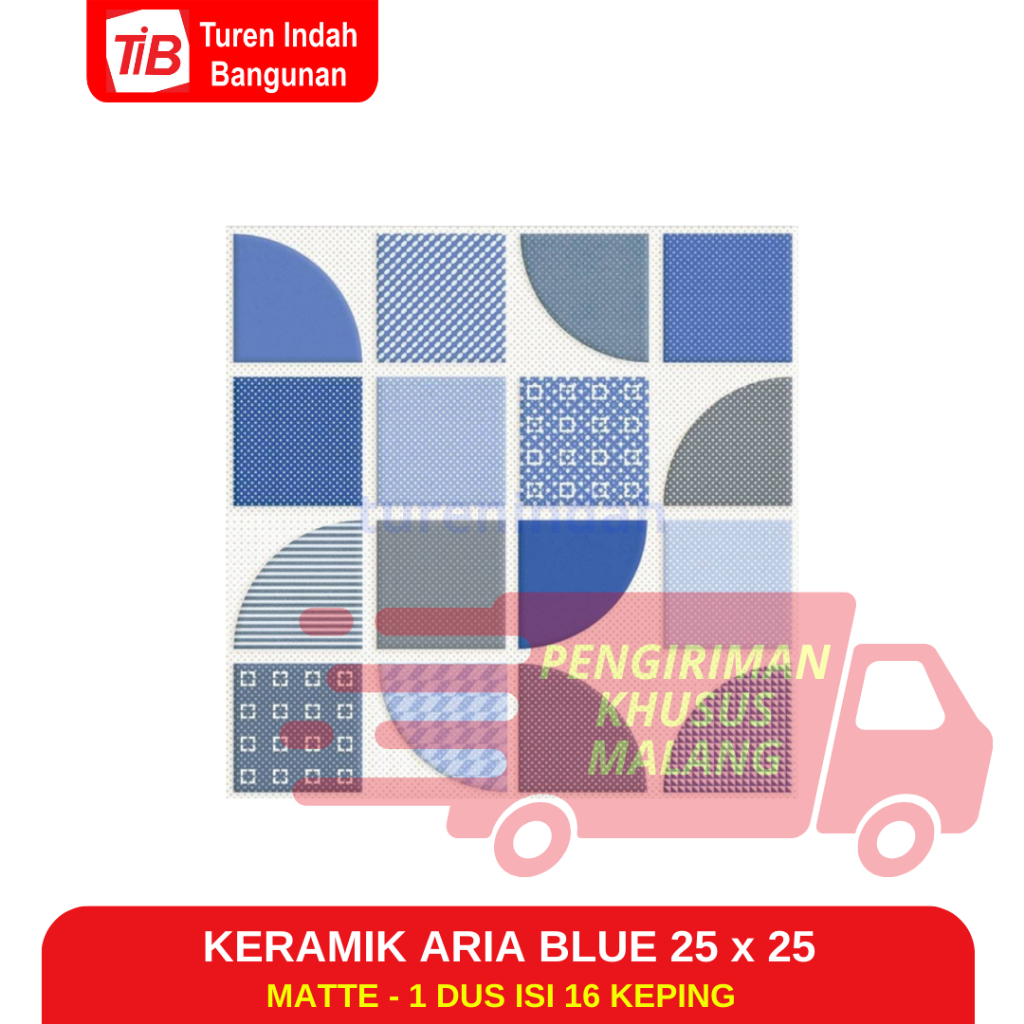 Jual KERAMIK ARIA BLUE 25 X 25 - KERAMIK LANTAI KAMAR MANDI - KERAMIK