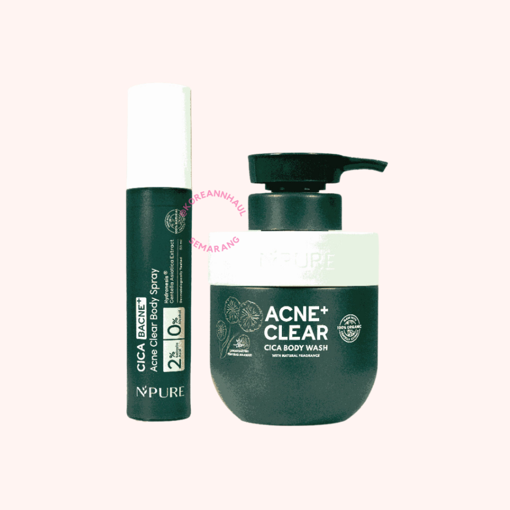 Jual NPURE CICA ACNE CLEAR BODY WASH + NPURE BACNE SPRAY Shopee Indonesia
