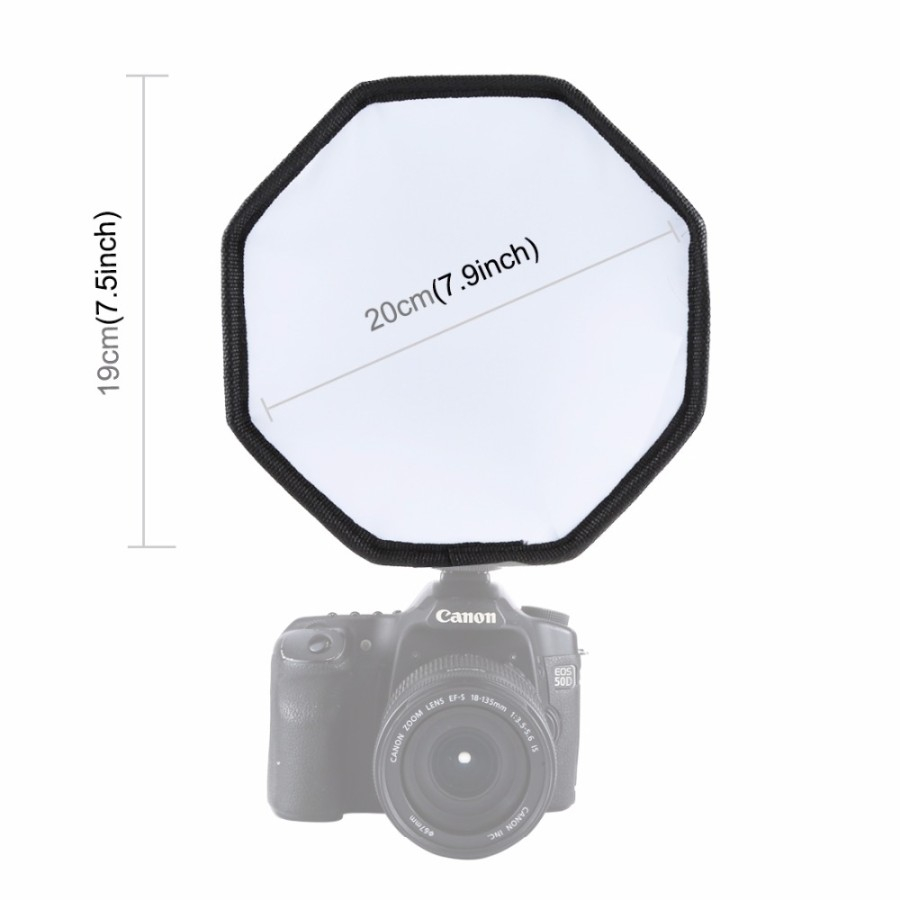 Jual No Brand Flash Diffuser Okta Softbox 20cm for Flash Godox TT600 ...