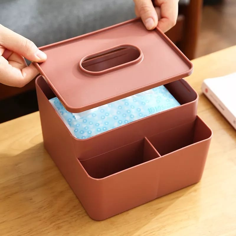 Jual Kotak Tisu Tempat Penyimpanan Tisu 2 In 1 Kotak Tissue | Shopee ...