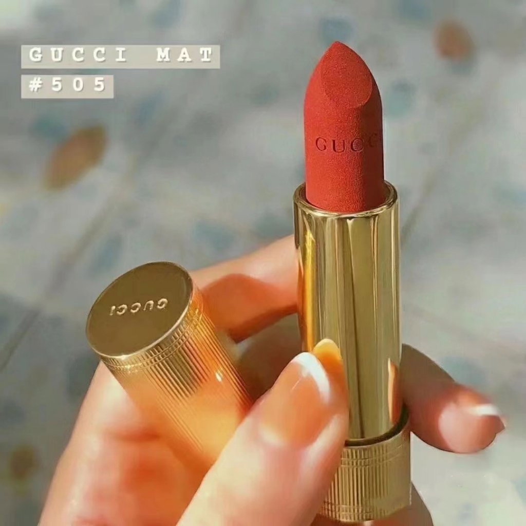 Jual gucci gold tube lipstick 3.5g / Gucci tabung emas Lipstik / Matte
