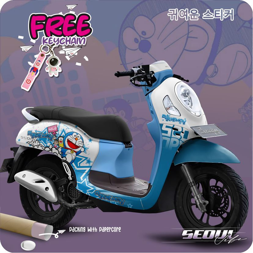 Decal stiker Scoopy terbaru Doraemon 2015 2023 Full Body