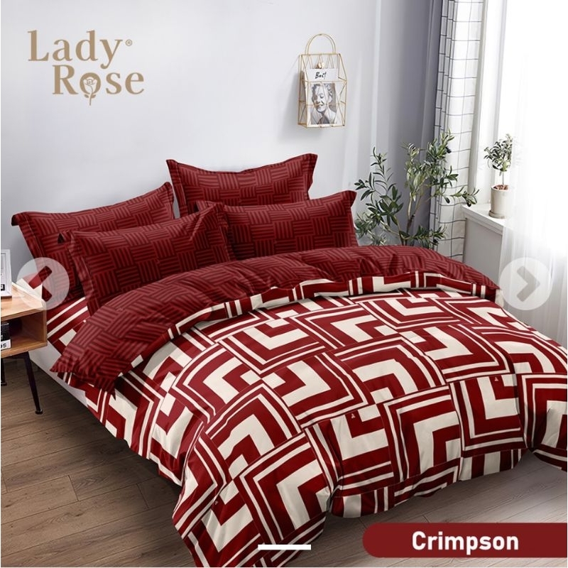 Jual Lady Rose Bedcover Set King 180x200 Fitted Flash Sale Shopee