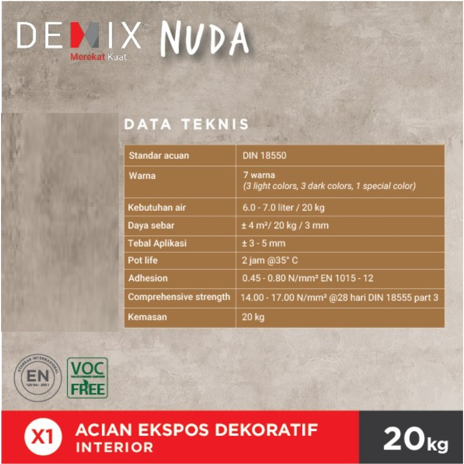 Jual Demix X2 - Nuda Acian Ekspos Dekoratif Eksterior (LIGHT COLOR ...