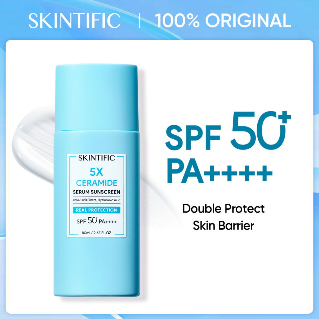 Jual 【BPOM】[BIG SIZE] SKINTIFIC 5X Ceramide Serum Sunscreen 80ml SPF50 ...