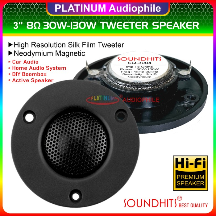 Jual Tweeter 3 Inch 8 ohm 130 Watt 25mm Dome Silk Film Neodymium 3 ...