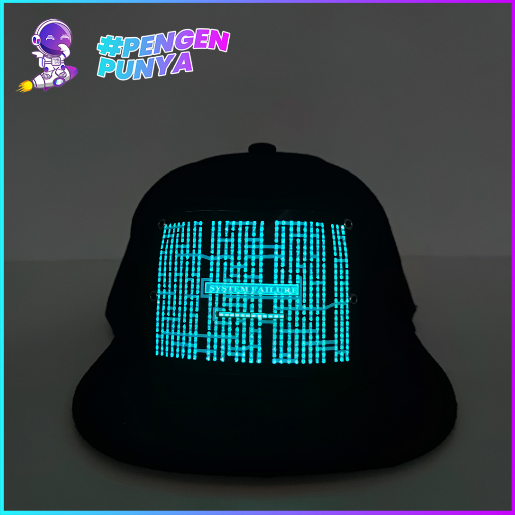 Jual Topi LED / Snapback Party Hat / Night Club Hip Hop Cap / Topi Glow ...