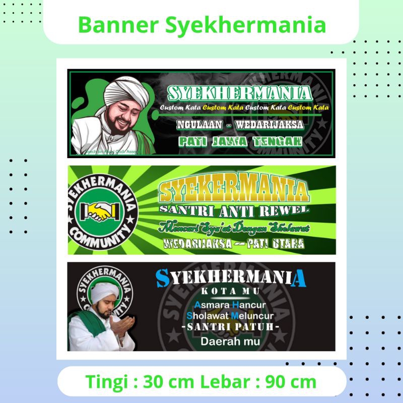 Jual Banner Sholawatan Syekhermania (desain Bisa Rikues) | Shopee Indonesia