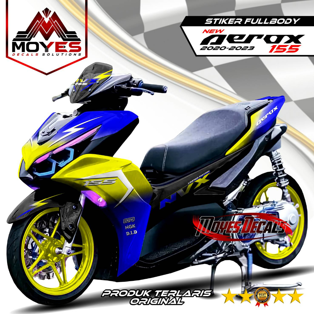 Jual BUNGLON Decal Aerox 155 NEW Fullbody // Stiker Variasi Aerox Lama ...