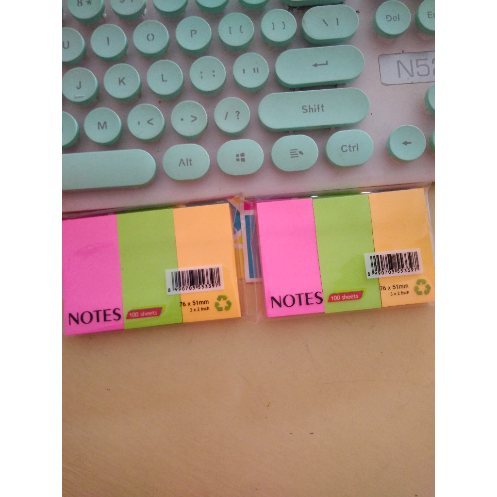 Jual 1 Warna (100 pcs) Sticky Note 3 Warna/ Memo Pad | Shopee Indonesia
