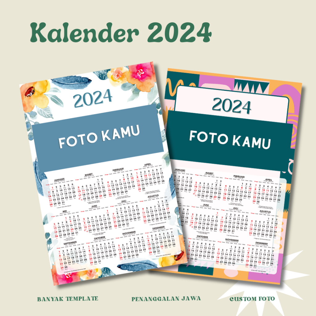 Jual [12 Bulanan A3+] PART 1 Kalender Dinding 2024 Kalender 12 Bulanan ...