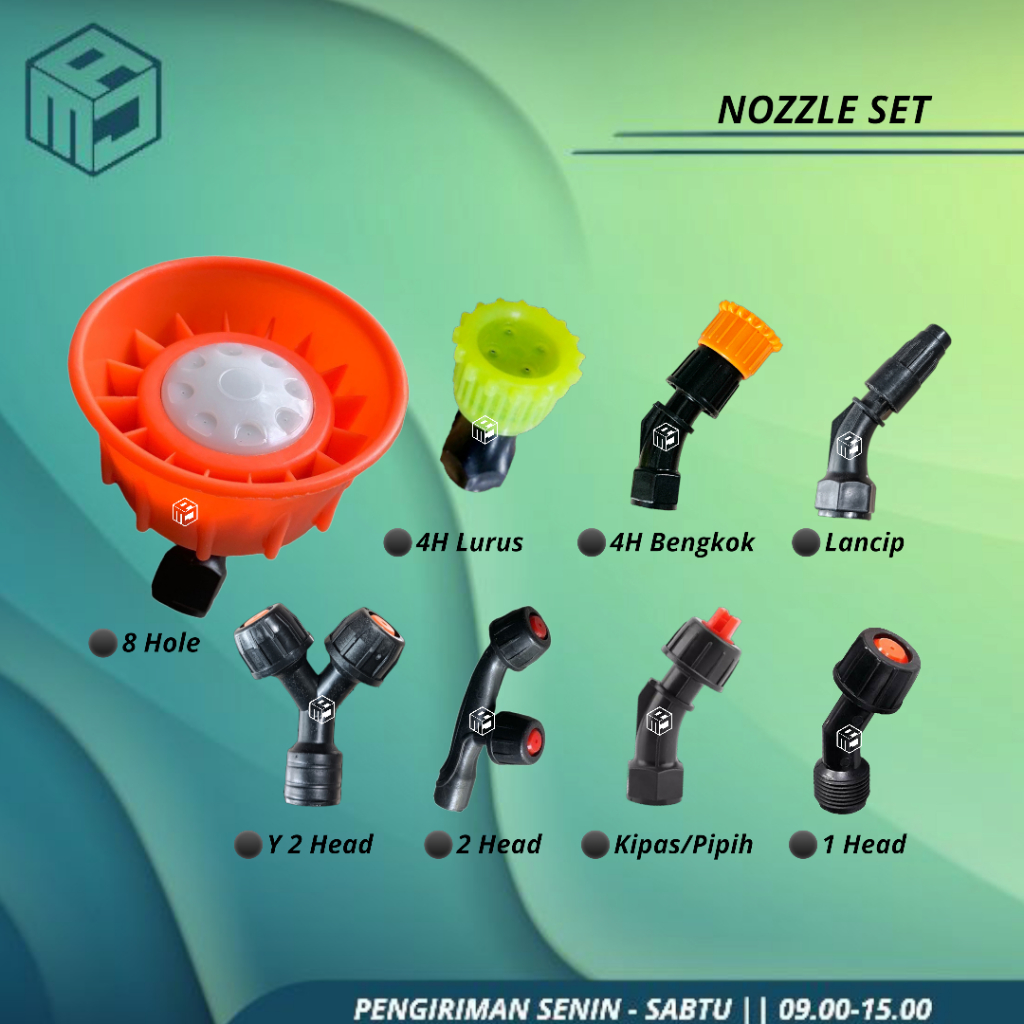 Jual Nozzle Satu Set Mata Semprot Set Lengkap Mesin Sprayer 2IN1 ...