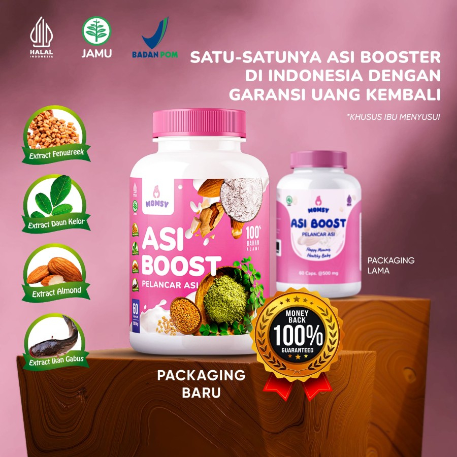 Jual ASI Booster Momsy Pelancaran ASI 60 Kapsul BPOM Halal - Booster ...