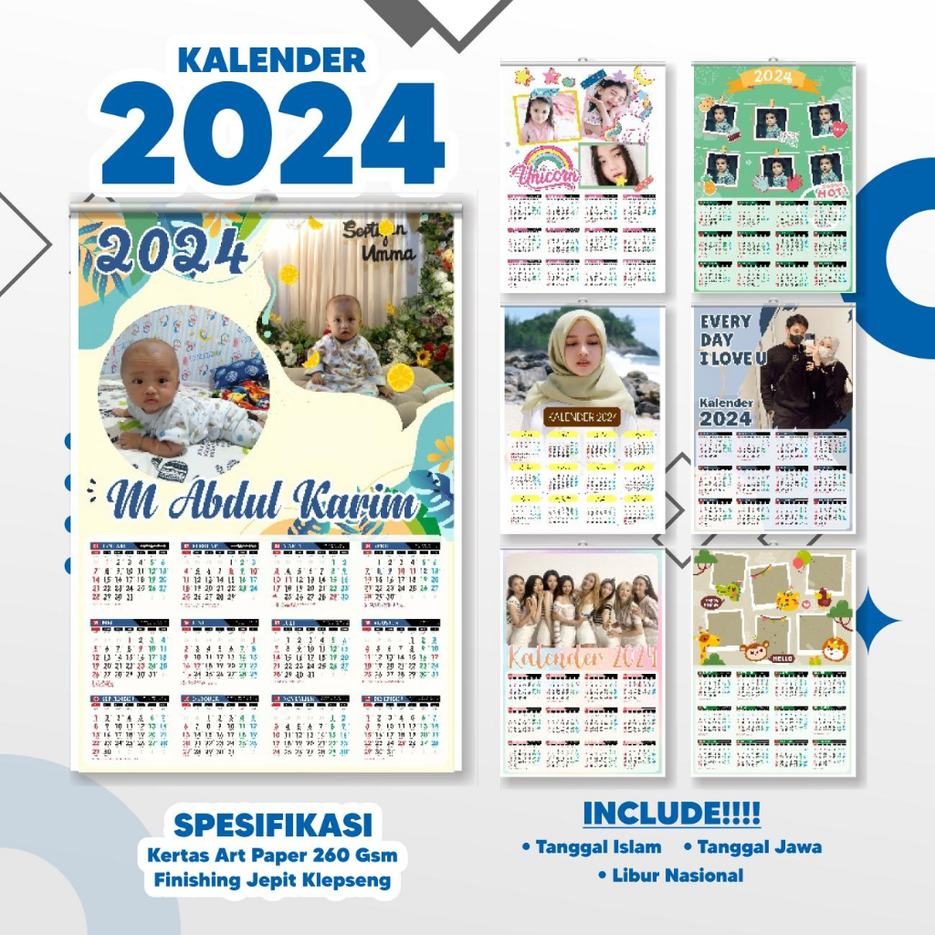 Desain Kalender Foto Keluarga 