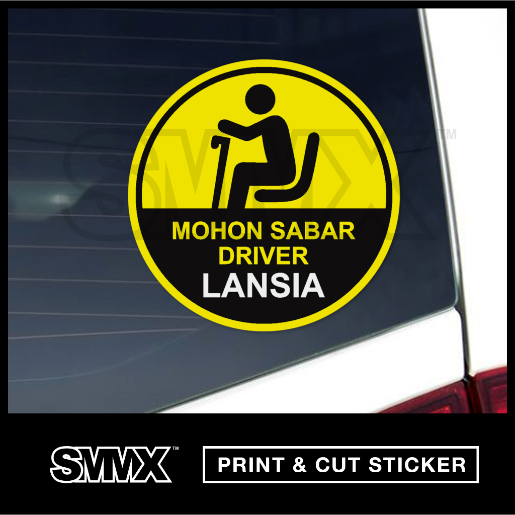 Jual Sticker Stiker Mohon Sabar Rider Driver Pengemudi Lansia | Shopee ...