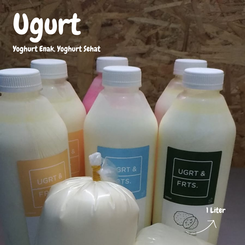 Jual Yoghurt 1 Liter Ugurt Yogurt Kental Asli Home Made dengan Aneka