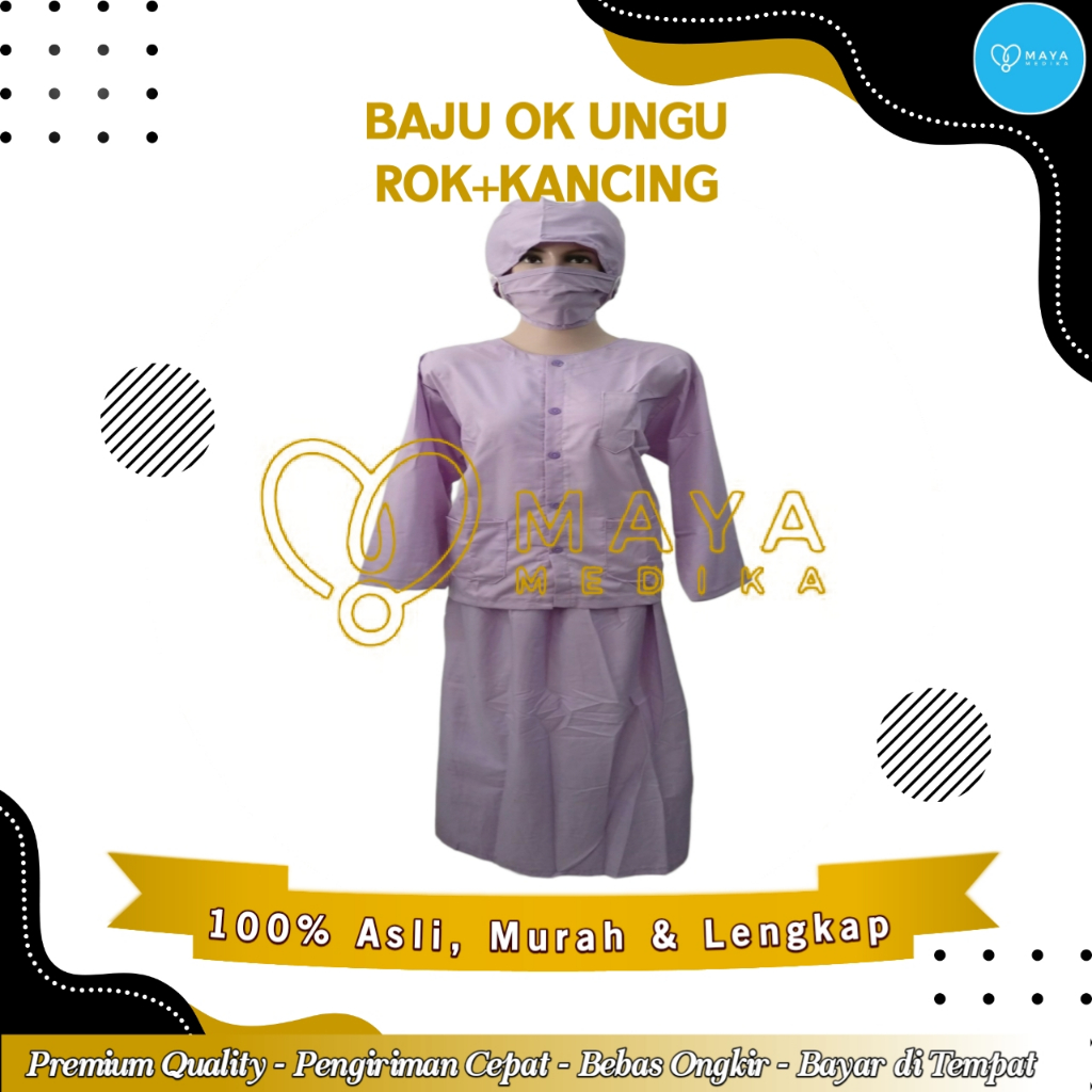 Jual Baju OK Ungu Lengan Panjang Baju Kancing Rok | Shopee Indonesia