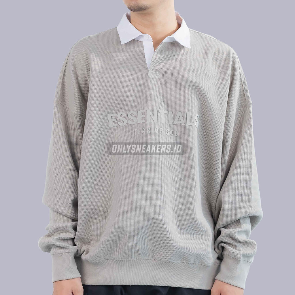 Jual ESSENTIALS FOG WAFFLE HENLEY RUGBY SEAL POLO TEE | Shopee Indonesia