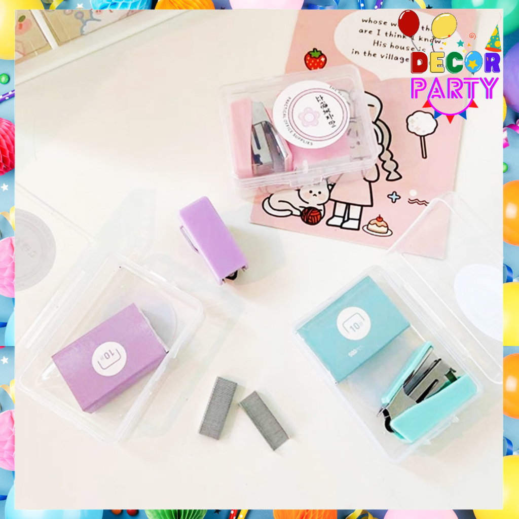Jual DP Staples Mini Set Ukuran Kecil Unik Kemasan Box Lucu Free Isi ...