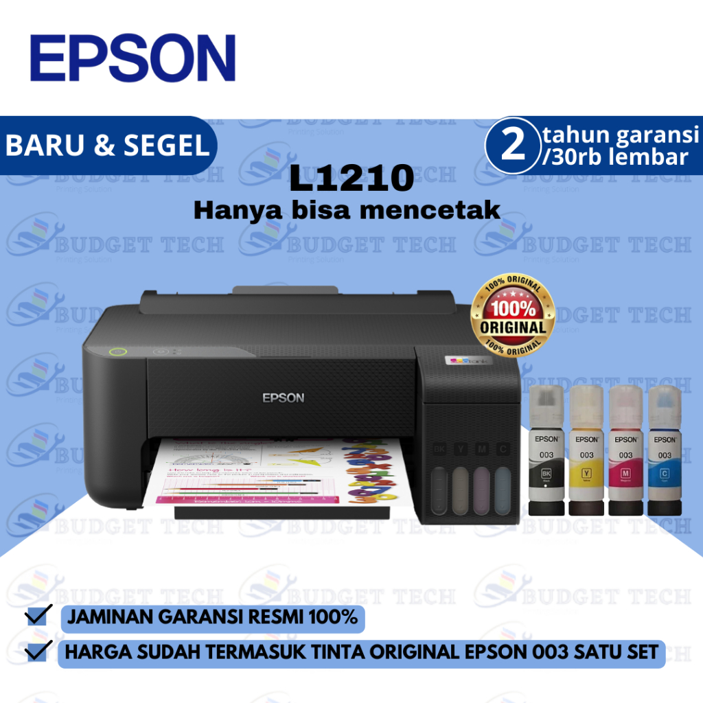 Jual Printer Epson Ecotank L1210 Pengganti Epson L1110 Garansi Resmi Infus Printer Shopee 0489