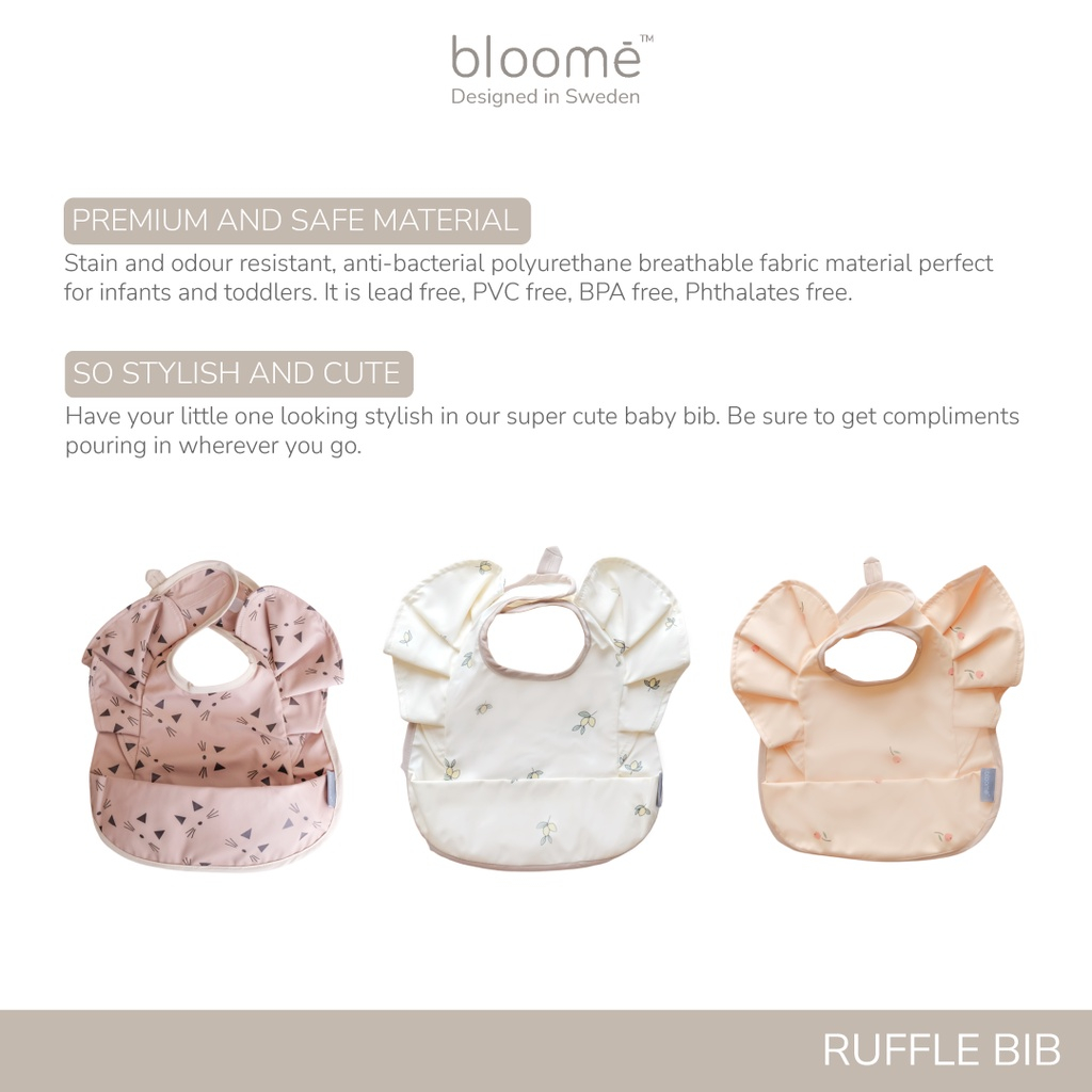 Jual Bloome - Ruffle Bib For Baby Girl Kids dan Short Coverall Bib High ...