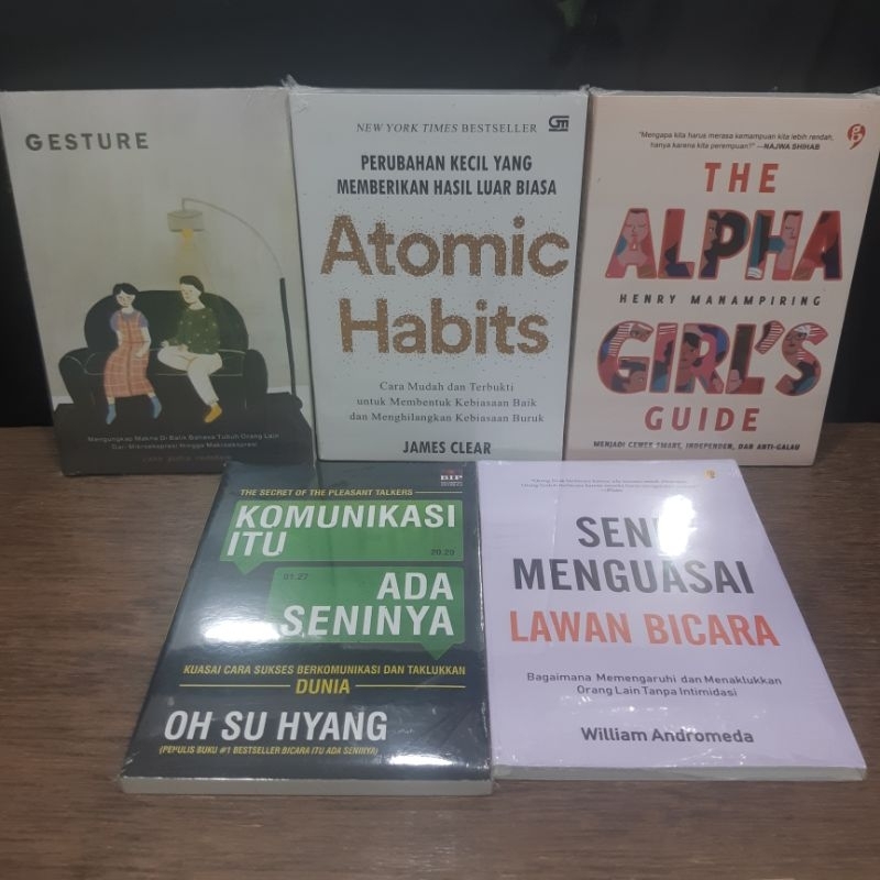 Jual Paket 5 Buku Motivasi The Alpha Girls Guide Atomic Habits Gesture