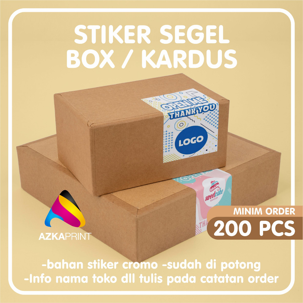 Jual Cromo Sticker Segel Box Pengiriman Online Shop Custom Stiker