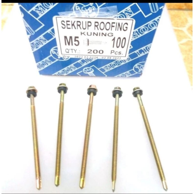 Jual SEKRUP ROOFING KUNING 12X100 MOON LION ECERAN /SEKRUP ROOFING ...