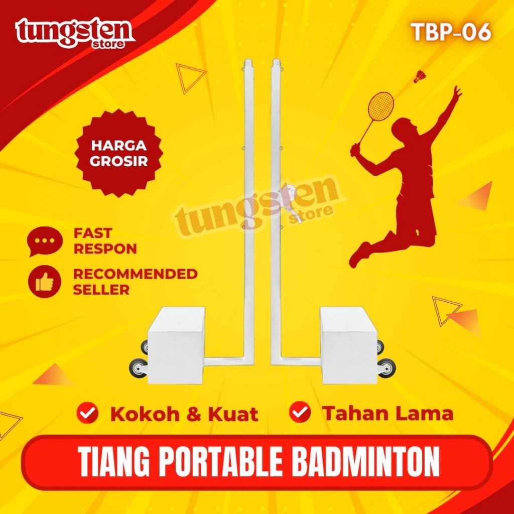 Jual Tiang Portable Badminton TBP06, Tiang Bulutangkis Portabel, Jual