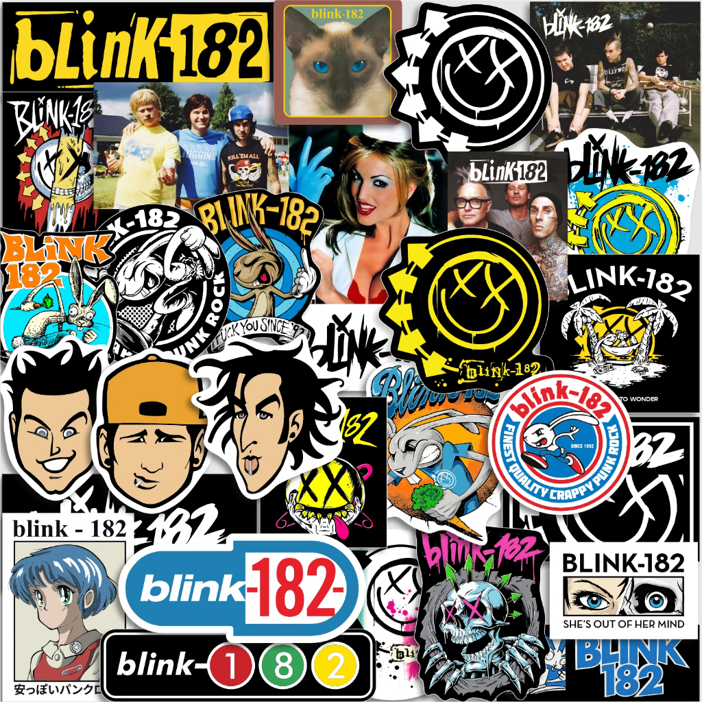 Jual 30 PCS Stiker Aesthethic Band Blink-182 - Vinyl Waterproof Anti ...