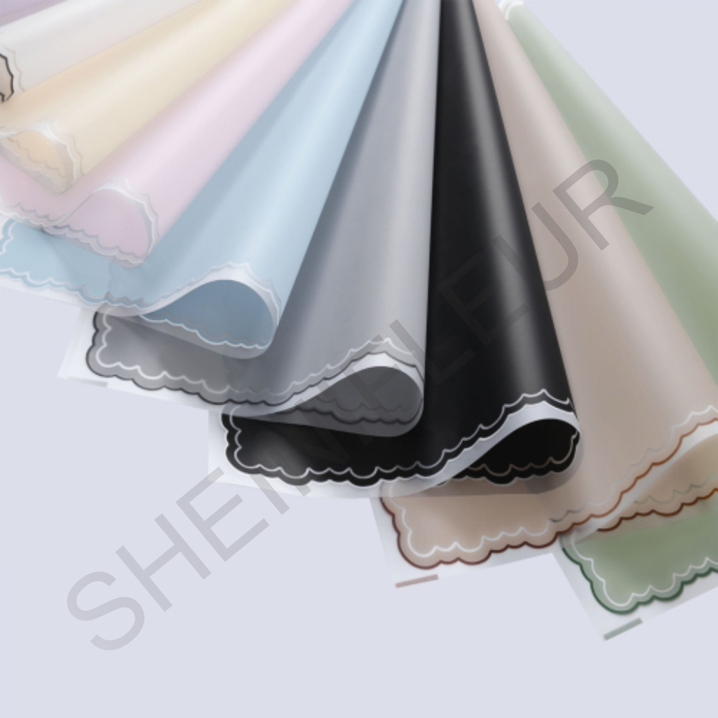 Jual Flower Wrapping Paper Cloud Frame Kertas Buket List Awan Berwarna ...