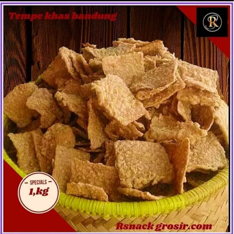 Jual Cemilan Keripik Tempe Original Asin Gurih Manis Pedas Renyah Enak