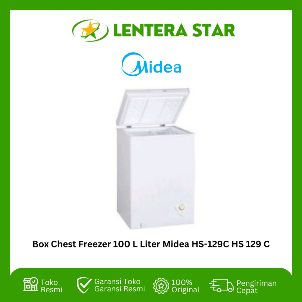Jual Box Chest Freezer 100 L Liter Midea HS129C HS 129 C Shopee
