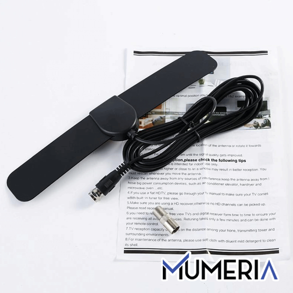 Jual Antena TV Digital Indoor 25 DBI DVB-T2 Model Sayap Sticker Lem ...