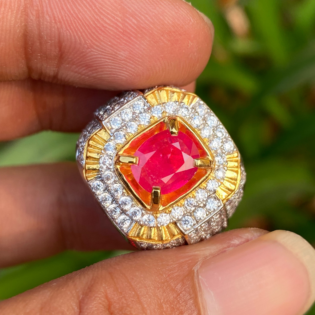Jual Natural 1.23ct pinkish red ruby hbe top color | Shopee Indonesia